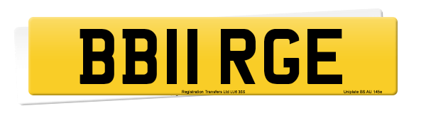 Registration number BB11 RGE